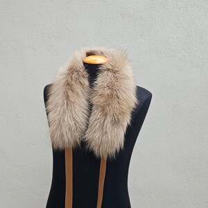 Fox fur collar,real fur collar image 6