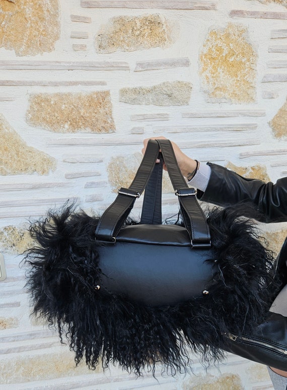 Fur Bag,real Fur Backpack,mongolian Fur Bag - Etsy