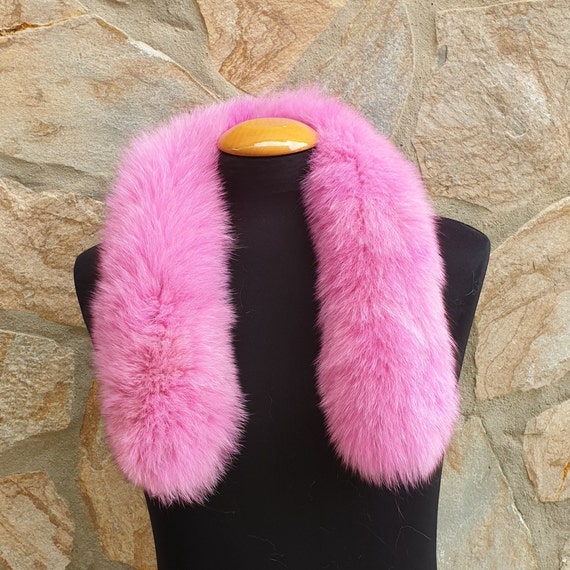 Pink fur deals collar