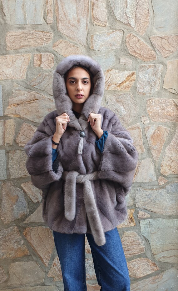 Fur Cape mink Cape real Mink Poncho Etsy Australia