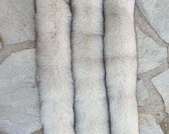 Real Fox Fur Strips: Handmade Fur Trims (39.37" x 1.96")