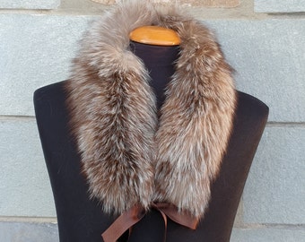 Faux Fur Hood, Brown Faux Fur Collar,detachable Faux Fur Collar