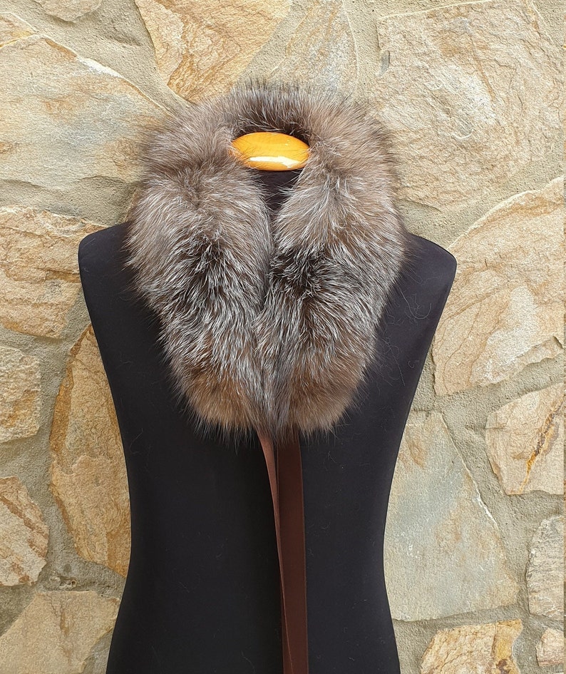 Fur collar,fox fur collar,real fur collar imagem 5