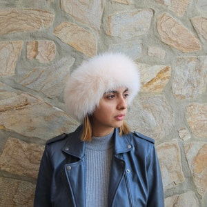 Fur headband, real fox fur