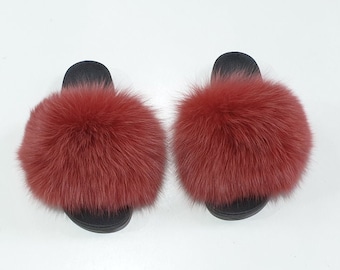 Fur Slides, fur slippers,fluffy slides,fur shoes,fur slides for women