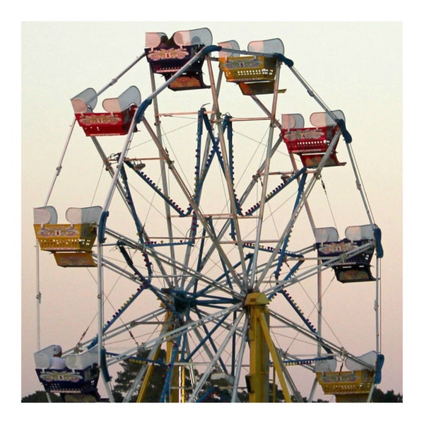 Ferris Wheel Print 5 x 5 Print 5x5 DIGITAL DOWNLOAD Nursery Print Ferris Wheel Photo Photograph Amusement Park Ride Carnival Wall Art