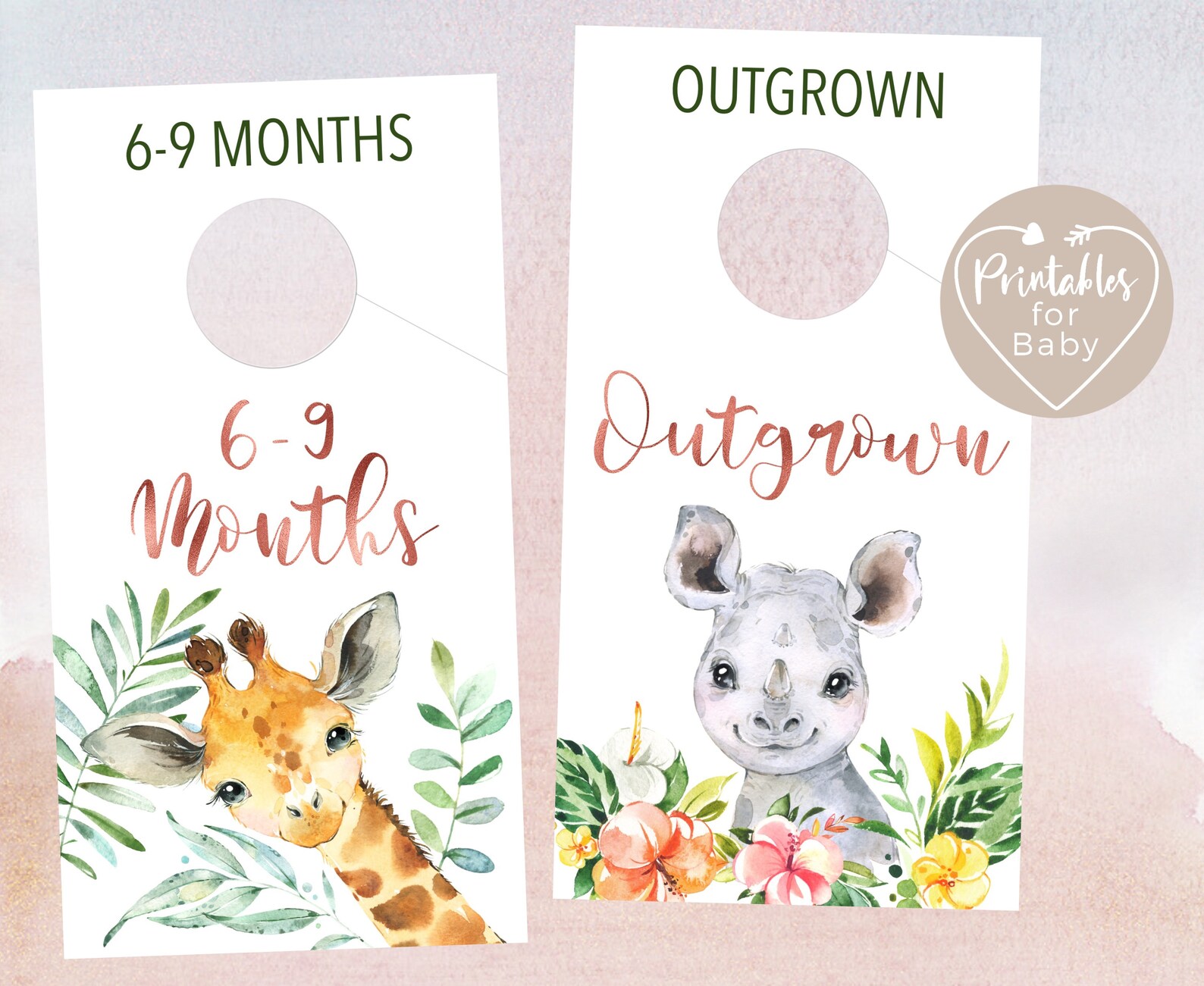 Baby Closet Dividers Safari Nursery Decor Wild Animal Prints Etsy