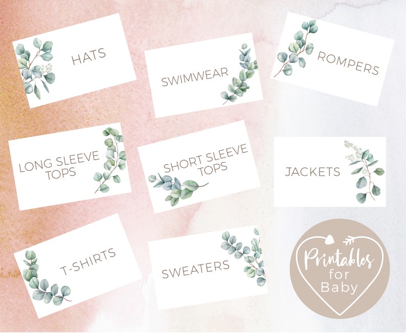 32 Printable Drawer Labels for Babies Kids Nursery Children Etsy