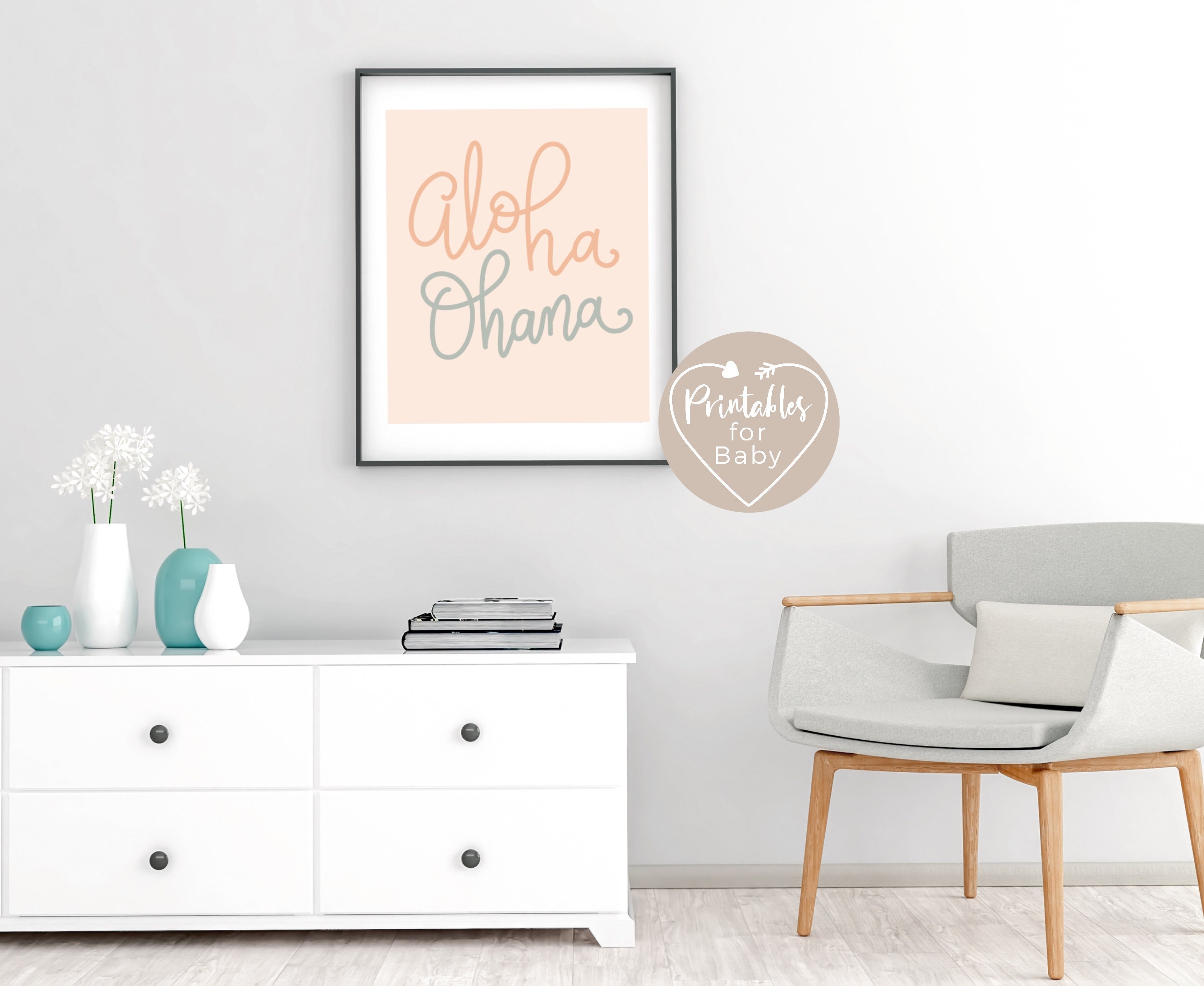 Hawaii Nursery Art Modern One Line Botanical Print Set Etsy