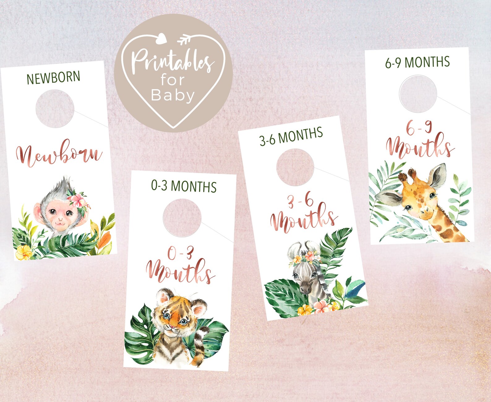 Baby Closet Dividers Safari Nursery Decor Wild Animal Prints Etsy