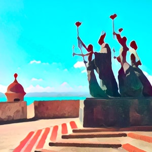 Plazuela de la Rogativa Fine Art Giclée Print | Great Gift Ideas | Unique Paintings | Traditional Artwork | Artist Designed Merchandise