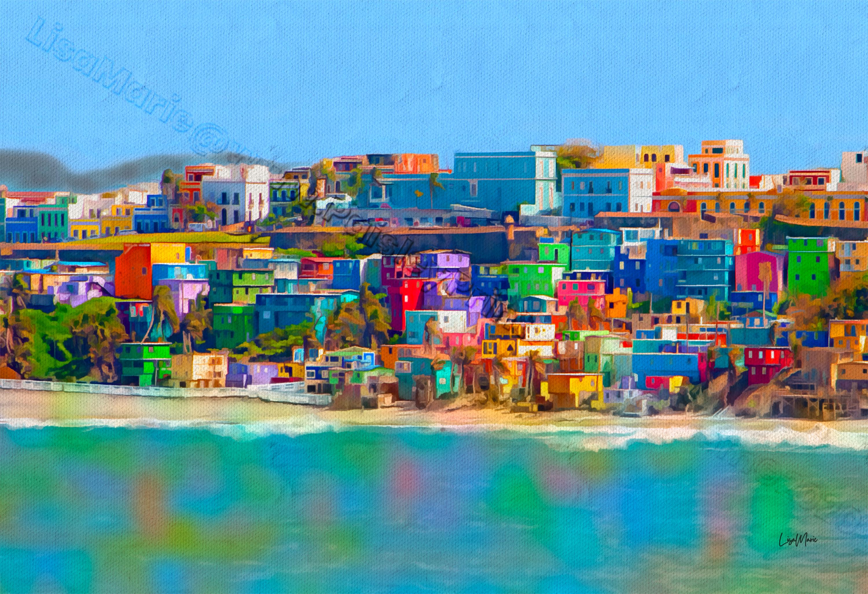 La Perla Puerto Rico Style 1 Fine Art Giclée Print | Great Gift Ideas | Unique Paintings | Traditional Artwork | Artist Designed Merchandise