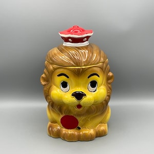 Vintage Lion With Lollipop Japan Cookie Jar