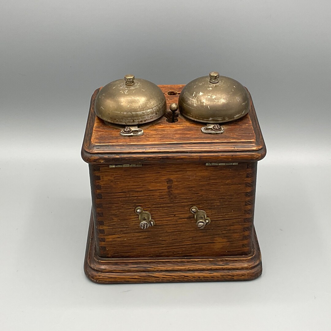 Antique Wood Telephone Ringer Box Etsy