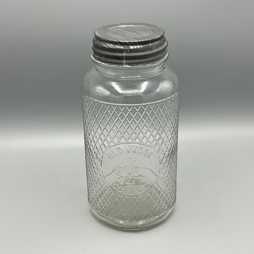 Vintage Old Judge Coffee Jar Etsy