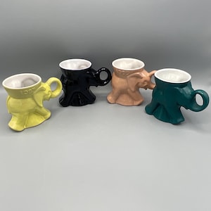 Frankoma 1987, 1988, 1989 & 1990 GOP Mugs—Set of 4