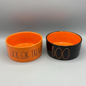 Rae Dunn Halloween Dog pet Bowlsset of 2 Etsy UK