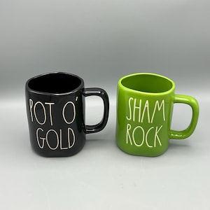 Rae Dunn St. Patrick’s Day Mugs—Set of 2