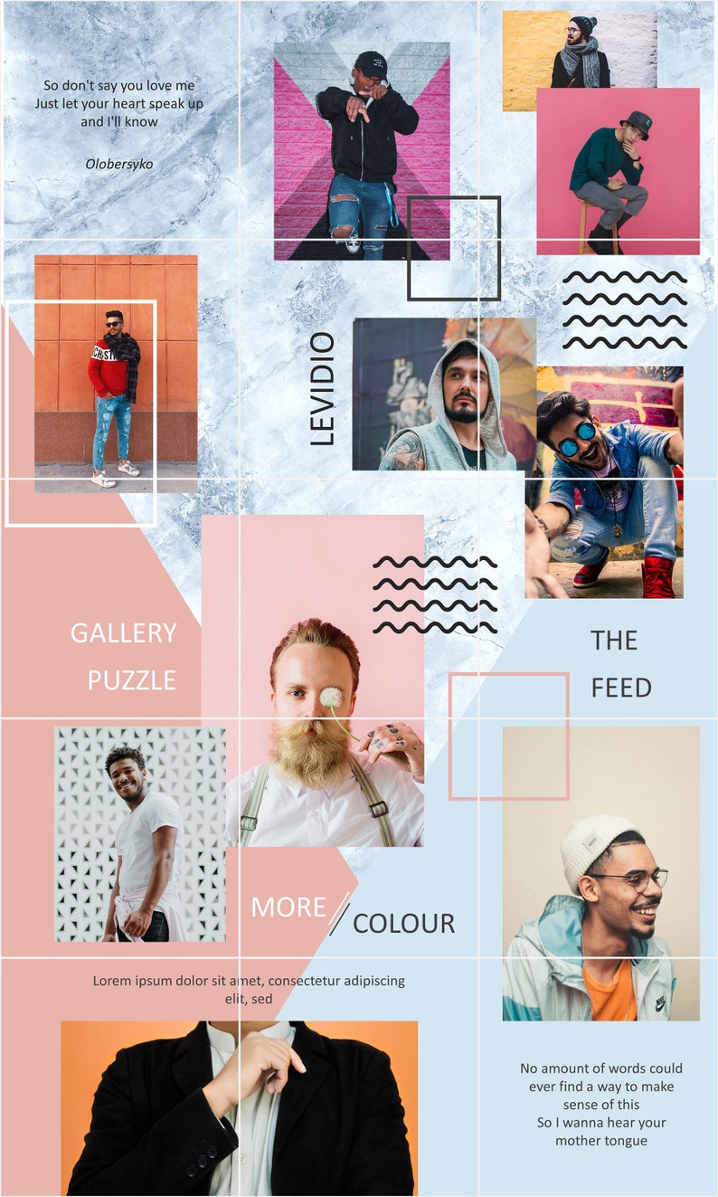 PPT Puzzle Template Carousel Instagram Puzzle Feed template 3 Puzzle Feed Template Instagram Feed Post Instagram 15 Instagram Post