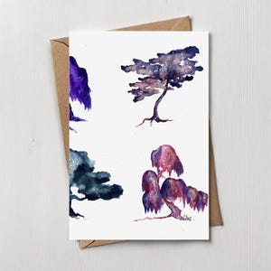 Tarjeta de felicitación - Árboles galácticos