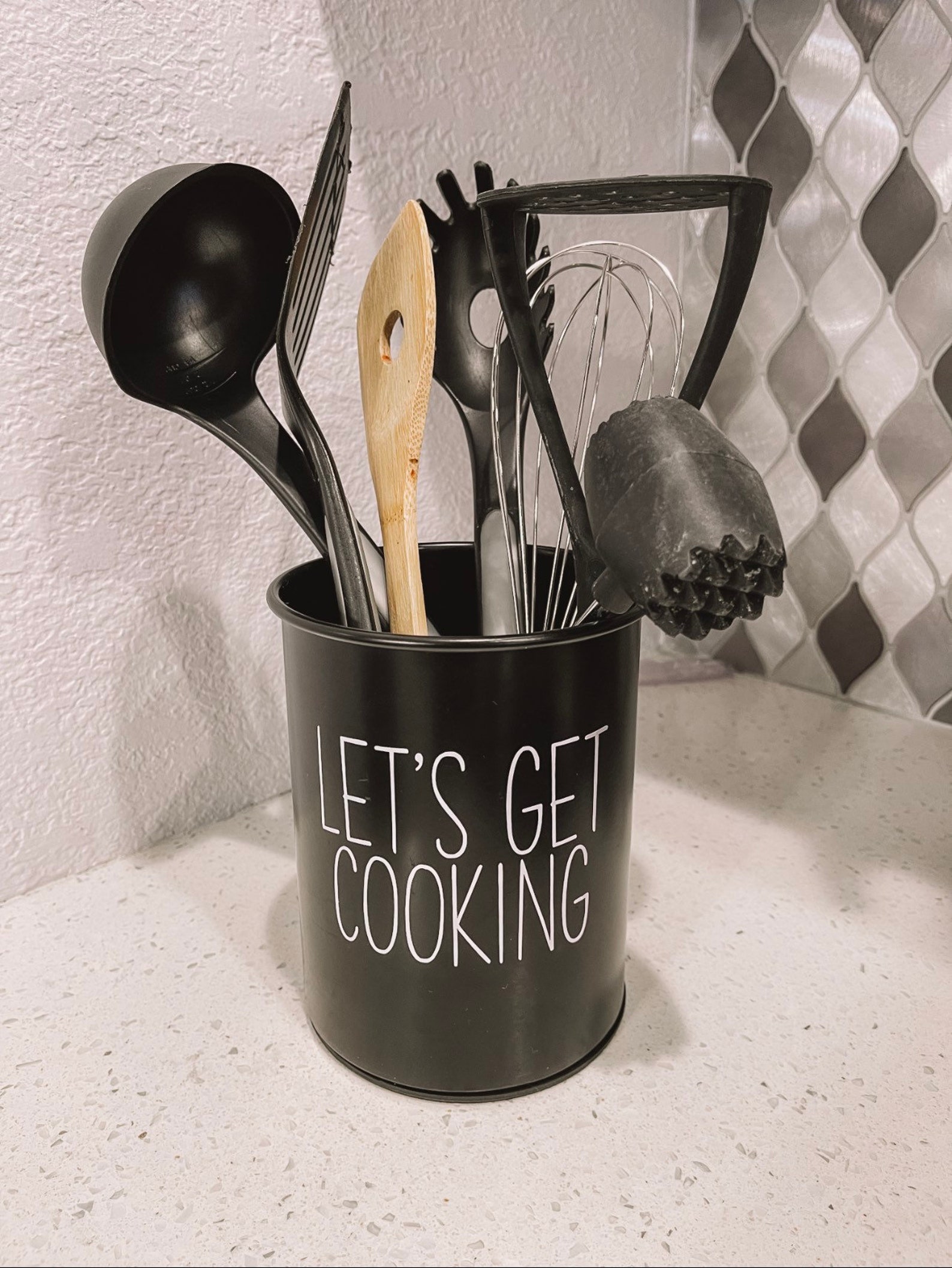 Rae Dunn Inspired Utensil Holder / Utensil Holder / Rae Dunn Etsy