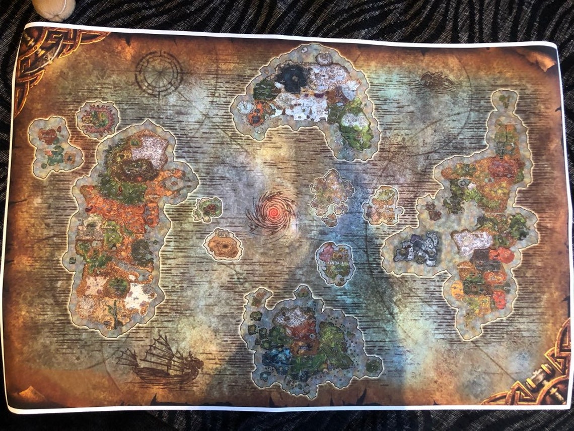 World of Warcraft Worldmap Druck World of Warcraft Karte WoW | Etsy