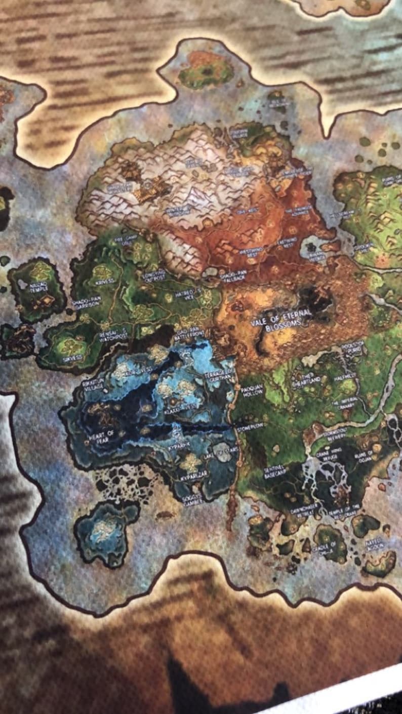 World of Warcraft Worldmap print World of warcraft map WoW Etsy