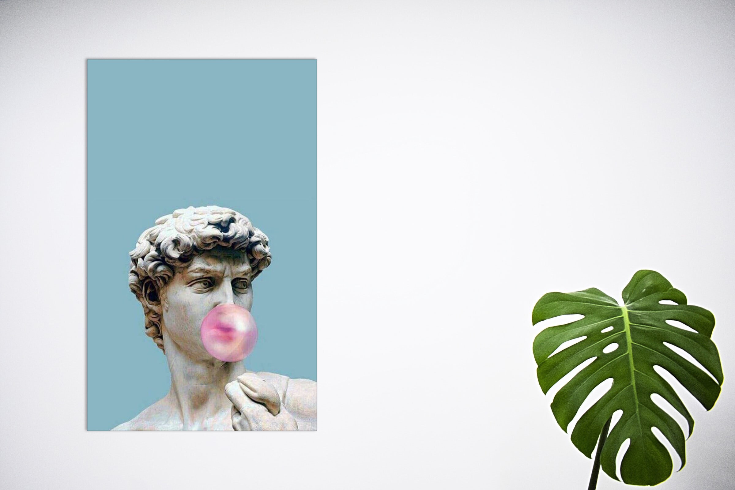David bubble gum busto wall art David Statua Stampa Versione Etsy