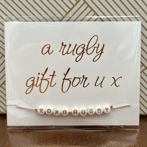 XOXO Rugby Handmade Bracelet - A Perfect Rugby Gift for Girls