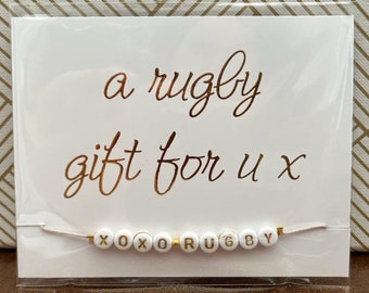 XOXO Rugby Handmade Bracelet - A Perfect Rugby Gift for Girls