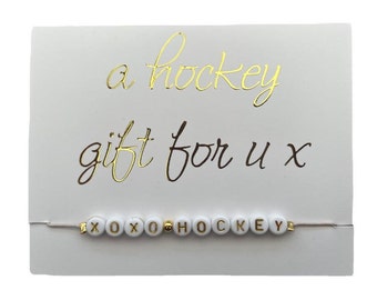 XOXO Hockey Handmade Bracelet - A Perfect Hockey Gift for Girls