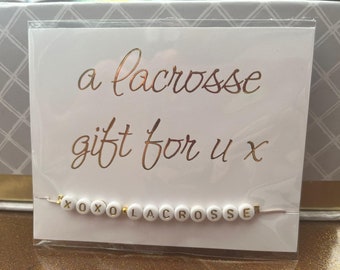 XOXO Lacrosse Handmade Bracelet - A Perfect Lacrosse Gift for Girls
