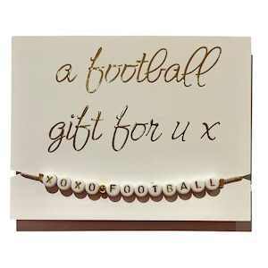 Braccialetto fatto a mano da calcio XOXO - Un regalo di calcio perfetto per le ragazze