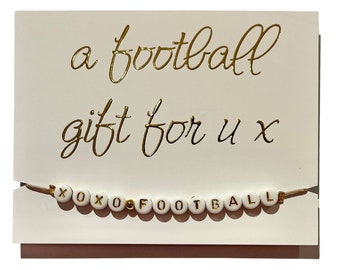 11 x XOXO Football Handmade Bracelets for the Team - A Perfect Football Gift for a Girls Football Team - 11 Bracelets