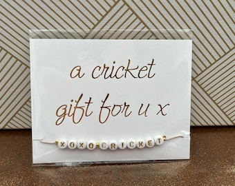 XOXO Cricket Handmade Bracelet - A Perfect Cricket Gift for Girls