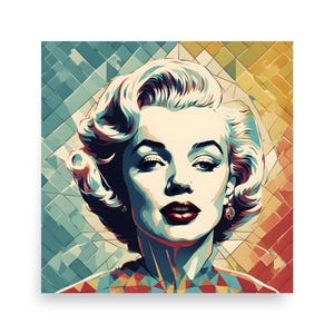 Marylin Monroe Poster Print - Geometric Wall Art