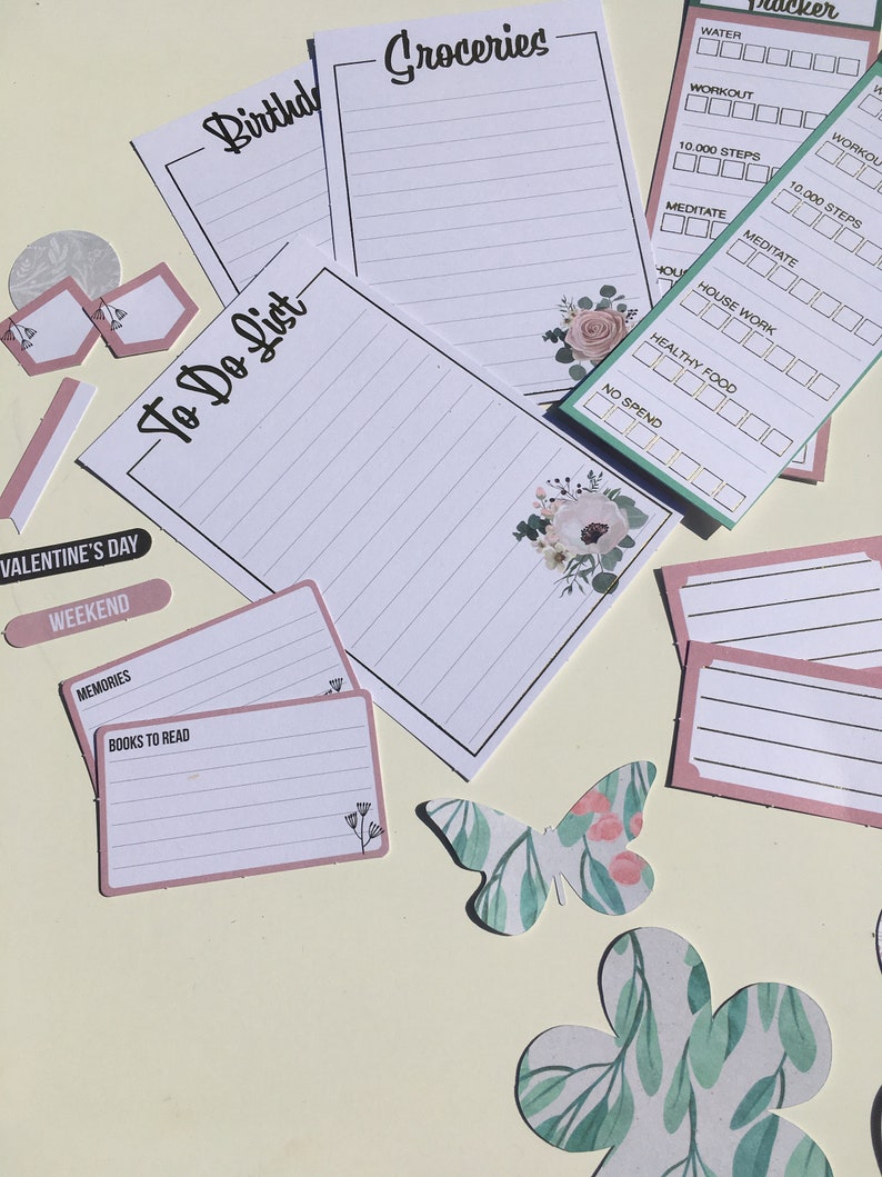small gift for crafters EphemeraJunk JournalingScrapbook Making 30 Piece Organised Planner JournalScrapbooking Kit