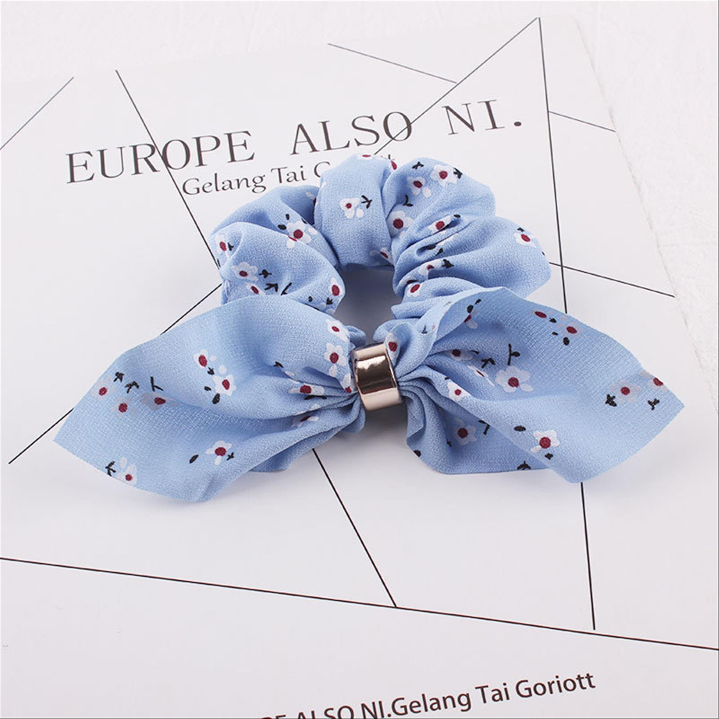 Stripe Floral Bunny Ears hair accessorieshair tiesbridesmaid | Etsy