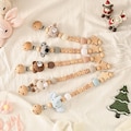 Personalized Dummy Clip with Wooden Name, Custom Pacifier Clip for Baby Girl\/Boy, Dummy Chain with Crochet Animal, Cute Cozy Gift Idea product logo