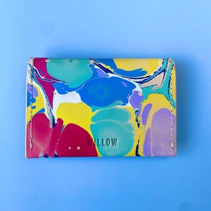 Handmade Leather Card Purse Marbled image 6