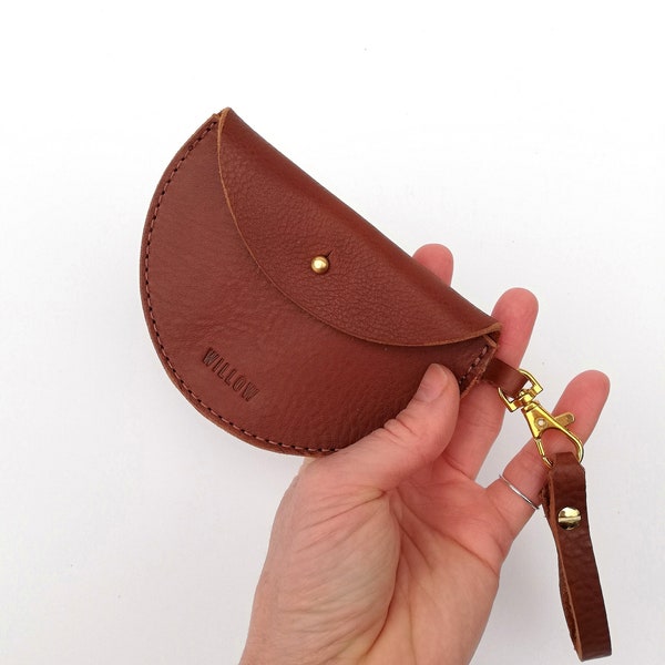 Monedero Mini Luna / Monedero hecho a mano / Monedero de cuero / Monedero media luna / bolso media luna / Cartera de cuero / Monedero