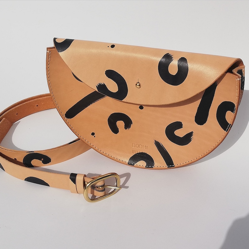 Laire Leather Half-Moon Bag