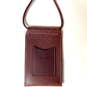 Leather Phone bag / phone carrier / Crossbody bag / Phone protector / phone bag / phone shoulder bag / mobile phone bag pouch Chocolate brown