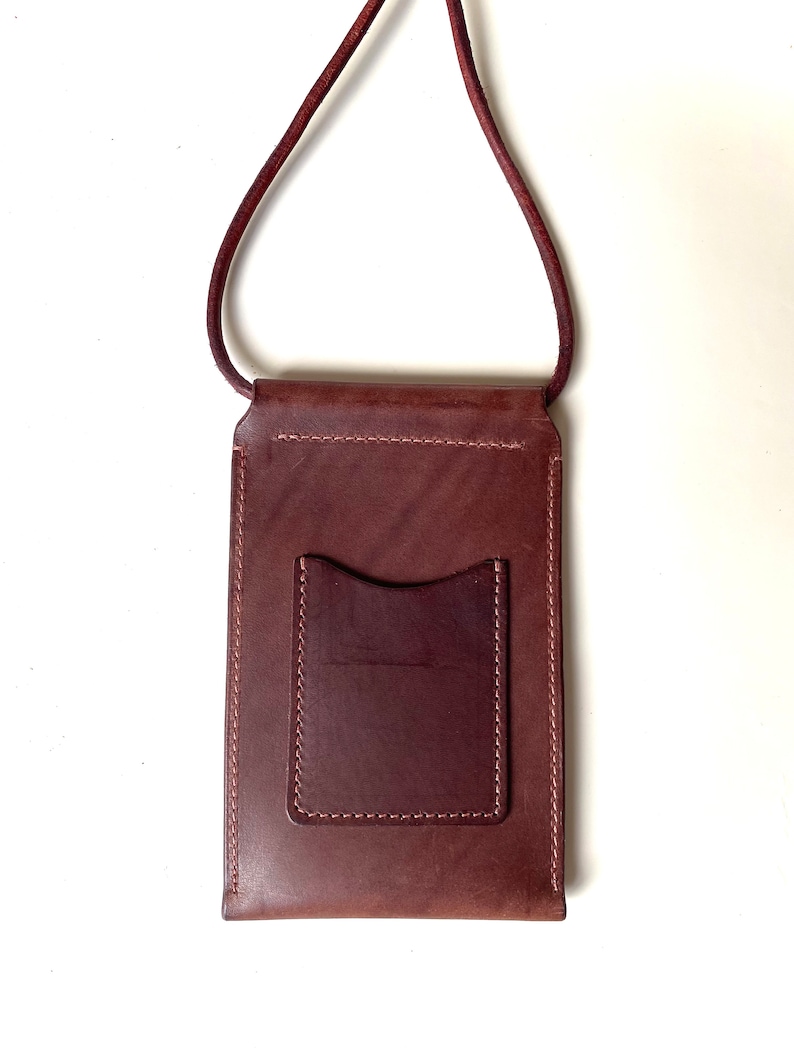 Leather Phone bag / phone carrier / Crossbody bag / Phone protector / phone bag / phone shoulder bag / mobile phone bag pouch Chocolate brown