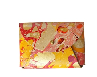 Personalised Card Purse - Marbled / Purse / Wallet / Colourful Purse / Leather Purse / Xmas Gifts / Personalised Gifts / Leather Wallet