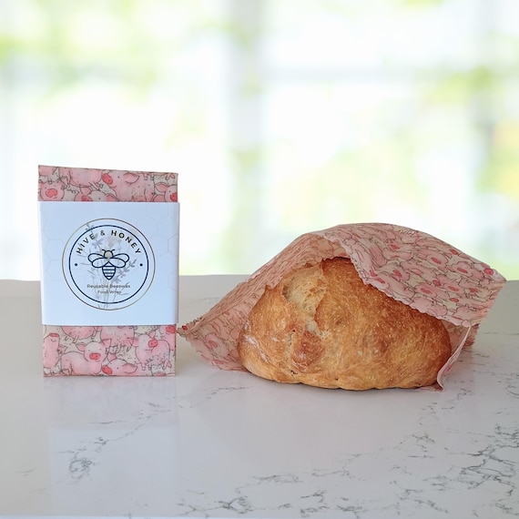 Honeycomb -  XL Beeswax Food Storage Bag - Bread Storage - Sourdough