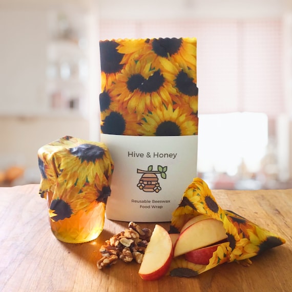 Sunflower- Beeswax Wrap and Bag Set