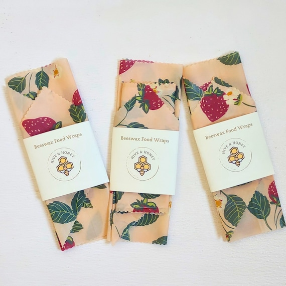 Strawberry Giants - Beeswax Wrap and Bag Set