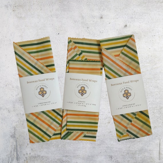 Retro Stripe - Beeswax Wrappers