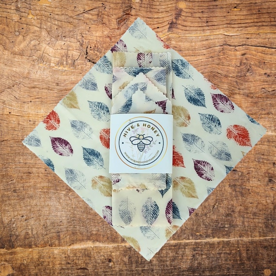 Beeswax Wrap Starter Pack - Leaf Print
